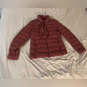 Uniqlo Women's Deep Red Puffer Jacket